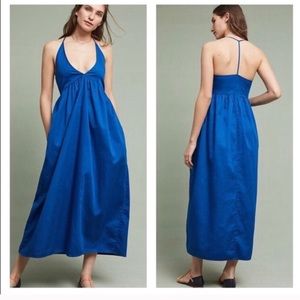 Anthropologie Lacausa Blue Maxi Dress